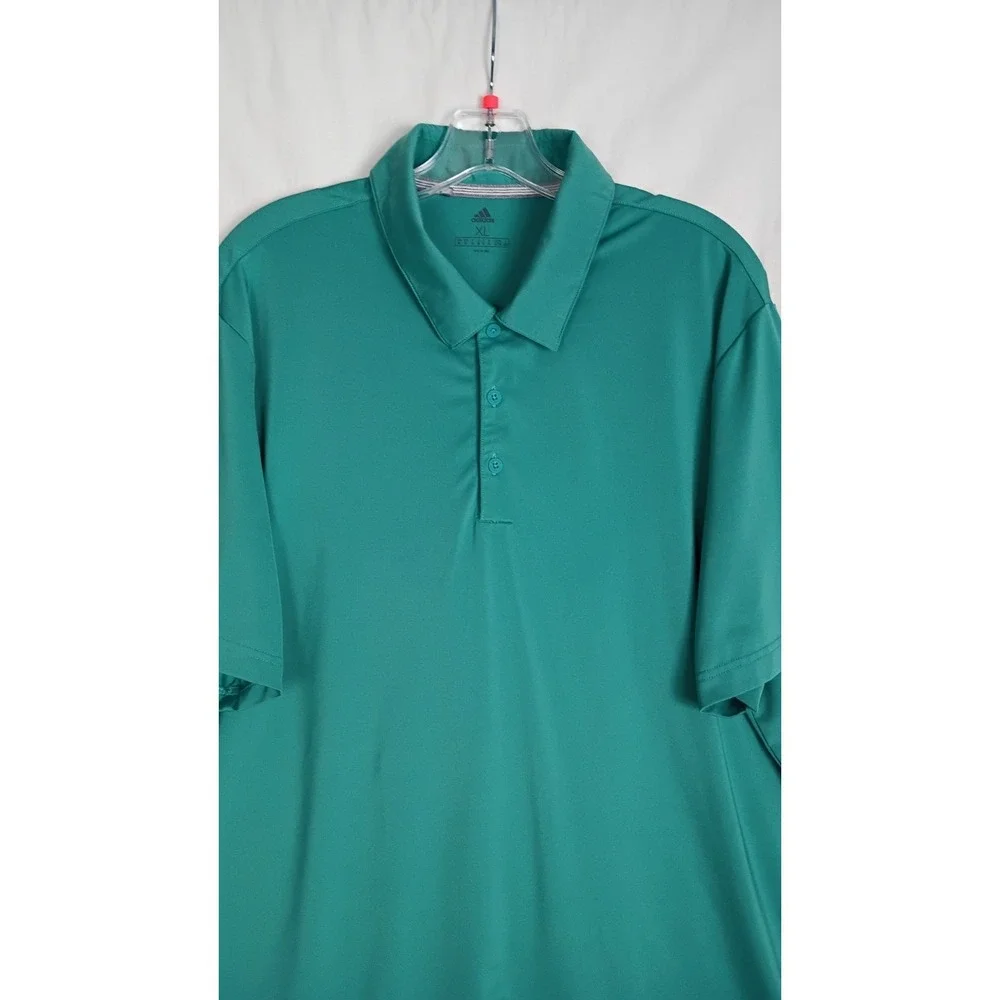 Adidas Polo Shirt Mens XL Green Casual Golf Golfing Lightweight‎ Outdoor Men